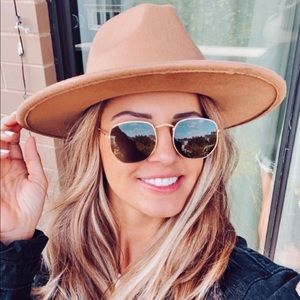 Wool Fedora Panama Hat with Belt